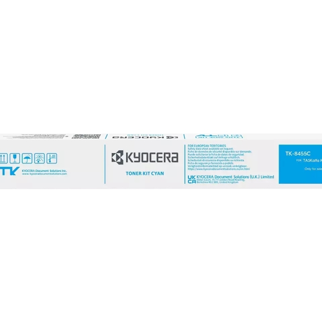 Kyocera TK8455 Cyan Cartucho de Toner Original - 1T0C2MCNL0/TK8455C 1