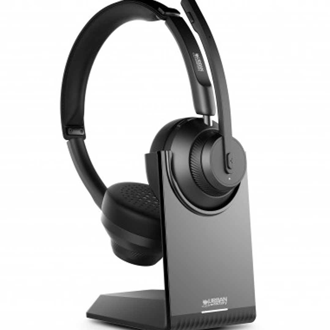 Urban Factory Movee Pro Auriculares Bluetooth 5.2 - Soporte de Carga - Microfono con Reduccion de Ruido Ambiental - Color Negro 1