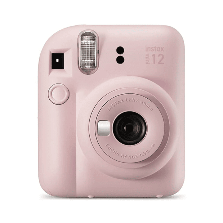 Fujifilm Instax Mini 12 Blossom Pink Camara Instantanea - Tamaño de Imagen 62x46mm - Flash Auto - Exposicion Automatica - Mini Espejo para Selfies - M 1