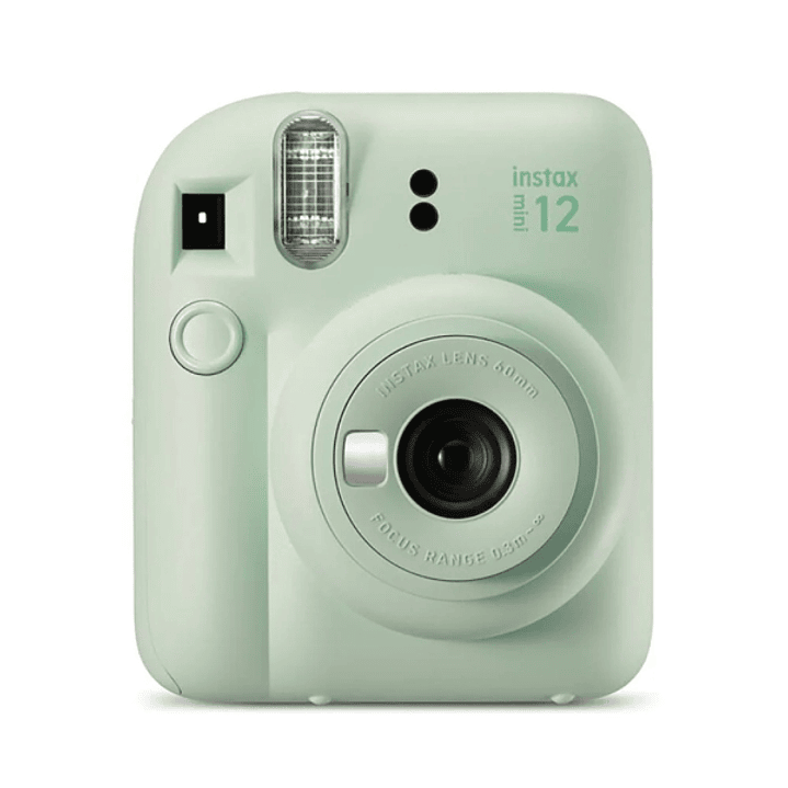 Fujifilm Instax Mini 12 Mint Green Camara Instantanea - Tamaño de Imagen 62x46mm - Flash Auto - Exposicion Automatica - Mini Espejo para Selfies - Mod 1