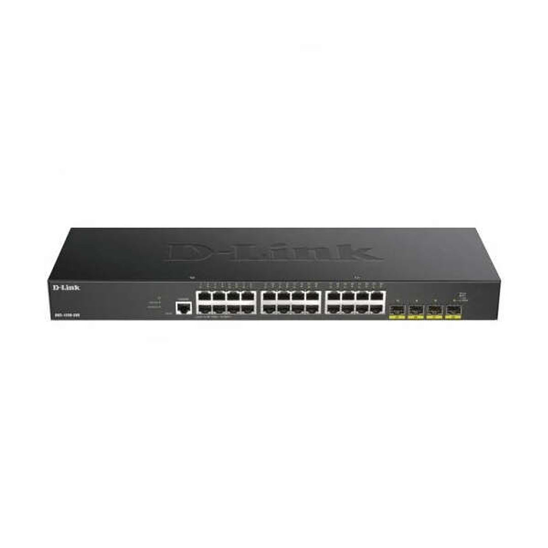 D-Link Switch Semiestionable 24 Puertos Gigabit + 4 Puertos 10G SFP+ 1
