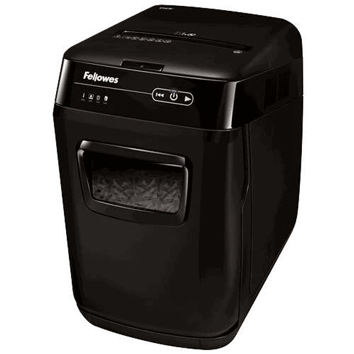 Fellowes AutoMax 150C Destructora de Papel Automatica Corte en Particulas P-4 - Autoalimentacion 150 Hojas, Manual 8 Hojas - Papelera de 32L - Color N 1