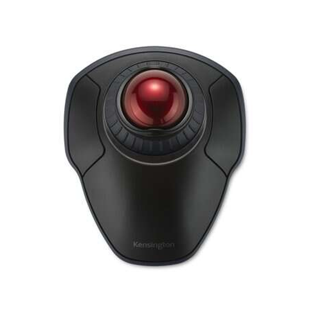 Kensington Orbit Raton Trackball Inalambrico Dual Bluetooth 3.0 y 2,4GHz 1600dpi - Anillo de Desplazamiento - Bola de 40mm - Reposamuñecas Extraible - 1