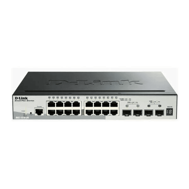 D-Link Switch Semigestionable 16 Puertos Gigabit + 2 Puertos Giga Combo + 2 Puertos 10G SFP+ 1