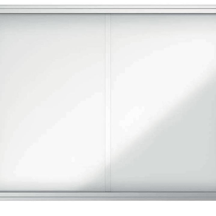Nobo Vitrina Interior para 8 Hojas A4 con Superficie Magnetica y Puerta Deslizante - 689x972x54mm - Superficie Blanca Metalica y Magnetica de Borrado  1