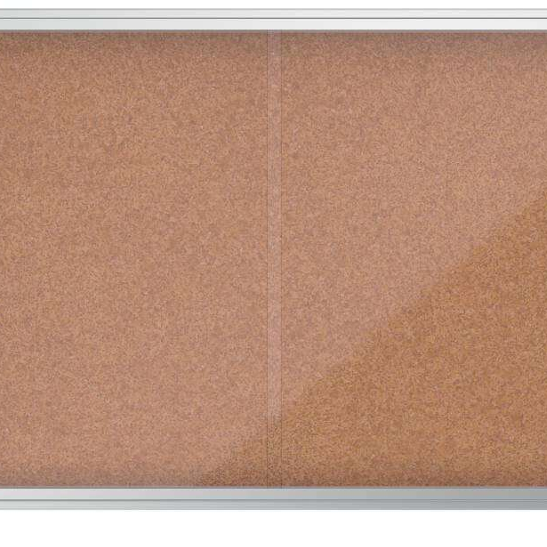 Nobo Premium Plus Vitrina de Puerta Corredera con Fondo de Corcho 8xA4 Hojas - Tamaño 925x668mm - Superficie Autorreparable - Color Natural 1