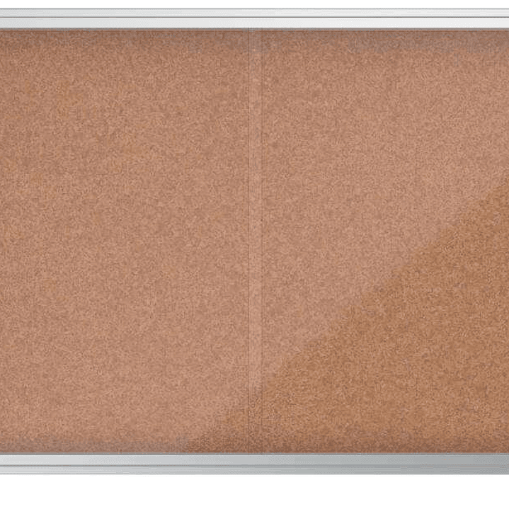 Nobo Premium Plus Vitrina de Puerta Corredera con Fondo de Corcho 8xA4 Hojas - Tamaño 925x668mm - Superficie Autorreparable - Color Natural 1