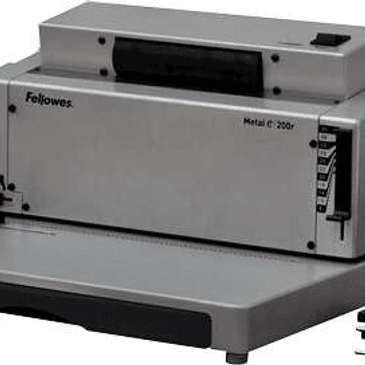 Fellowes Metal E 200R Encuadernadora Electrica de Espiral A4 - Perfora hasta 20 Hojas - Encuaderna hasta 450 Hojas 1