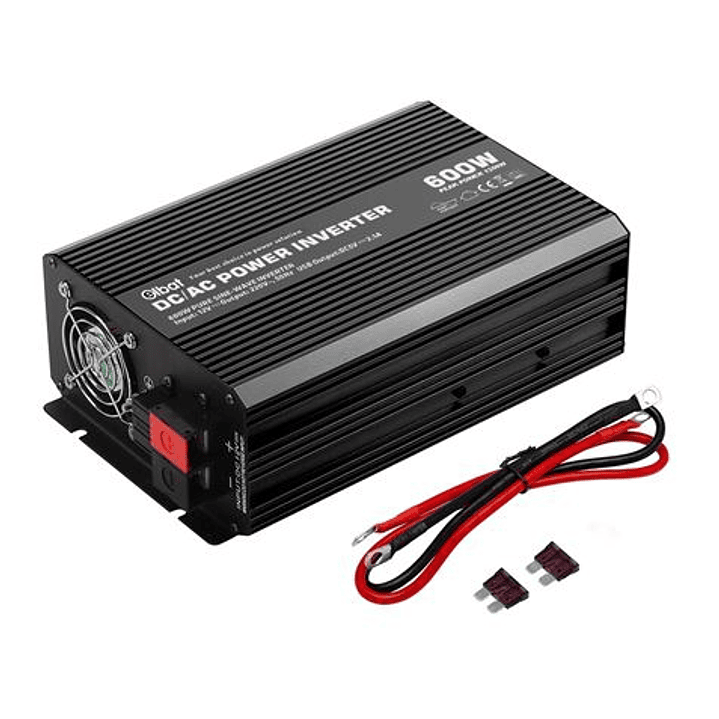 Elbat Convertidor de Corriente Onda Pura 600W - Color Negro 1