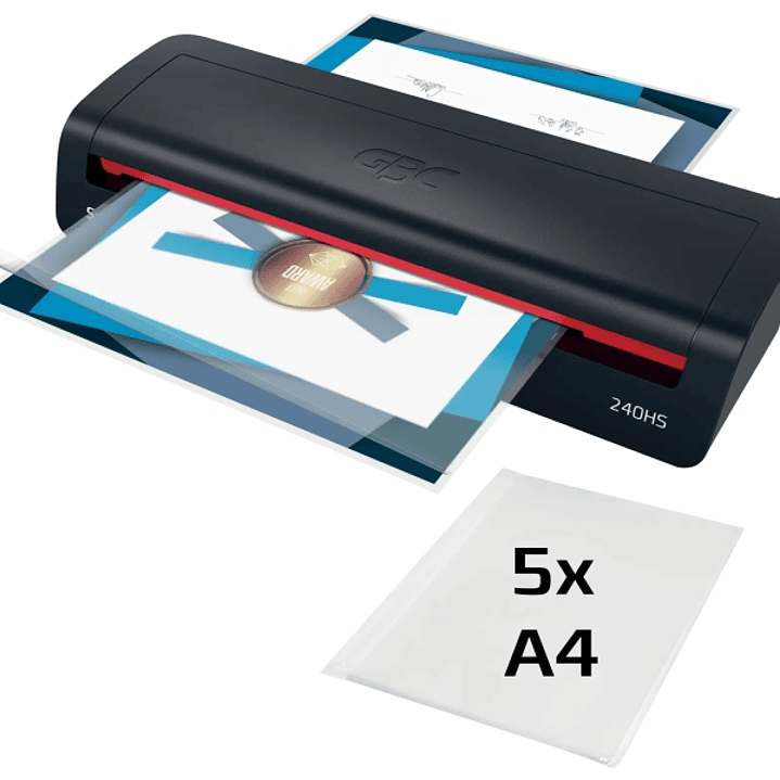 GBC 240HS Home Office A3 Plastificadora - Calentamiento en 2 Minutos - Desde Documentos de Identidad hasta Documentos A3 - Compatible con Bolsas de 75 1