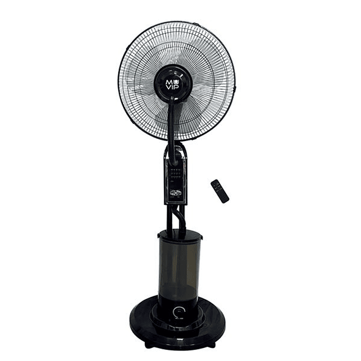 Muvip Ventilador de Pie - 75W - 40cm - 3 Velocidades - Nebulizador - Funcion de Oscilacion - Mando - Color Negro 1