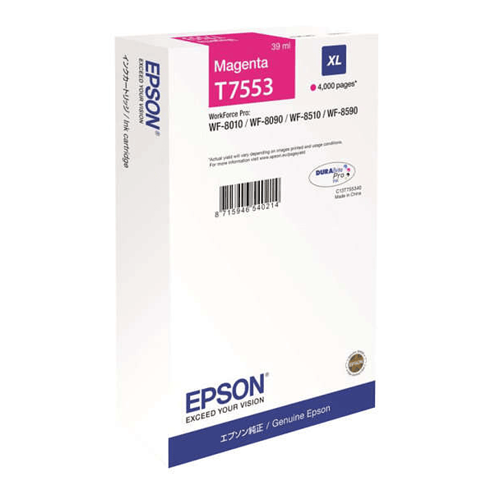 Epson T7553 Magenta Cartucho de Tinta Original - C13T755340/C13T75534N 1