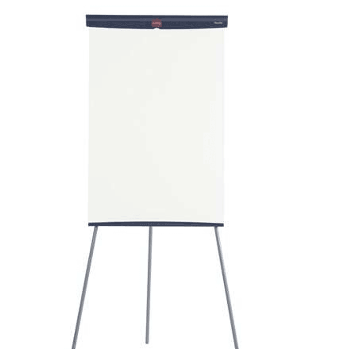 Nobo Pizarra Caballete Basico de Acero 680x1840mm - Superficie Magnetica - Bandeja para Rotuladores - Color Blanco 1