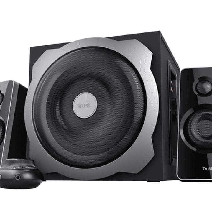 Trust Tytan Juego de Altavoces 2.1 USB 120W - Subwoofer de Madera - Mando a Distancia - Entrada Jack 3.5mm - Color Negro 1
