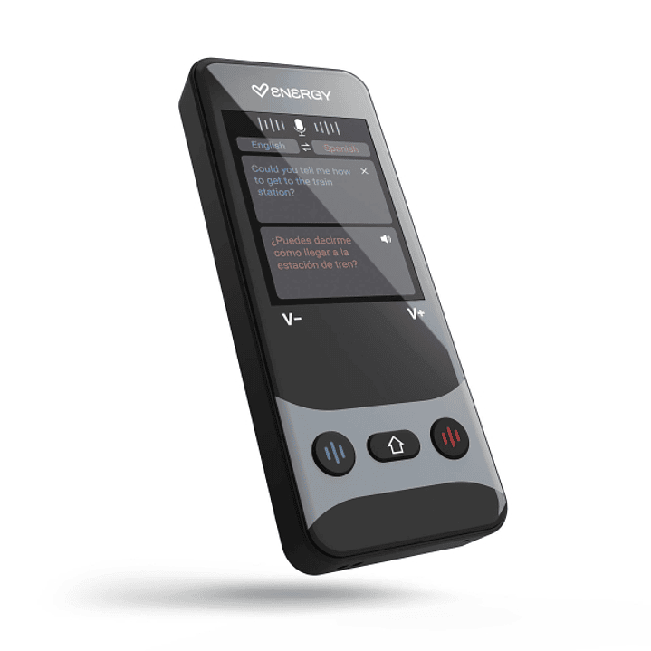 Energy Sistem AI Translator Traductor Inteligente - Traduccion Simultanea de Voz en 160 Idiomas con Wifi y 21 Sin Conexion - Pantalla 2.4