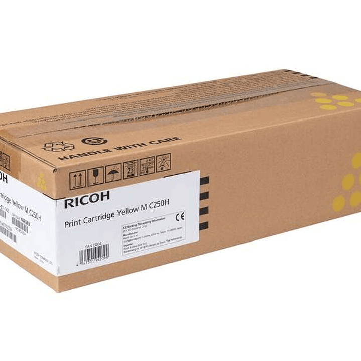 Ricoh MC250FW/P301W Amarillo Cartucho de Toner Original - 408343/M C250HY 1