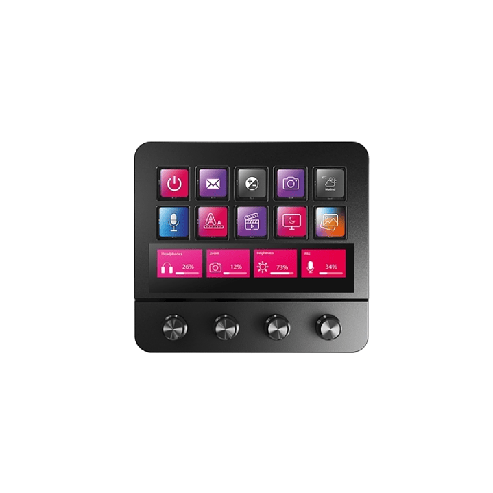 Mars Gaming MSD-PRO Dispositivo de Control para Retransmisiones/Streaming, Trabajo, Gaming - 10 Teclas LCD - 4 Diales Personalizables - Software Perso 1