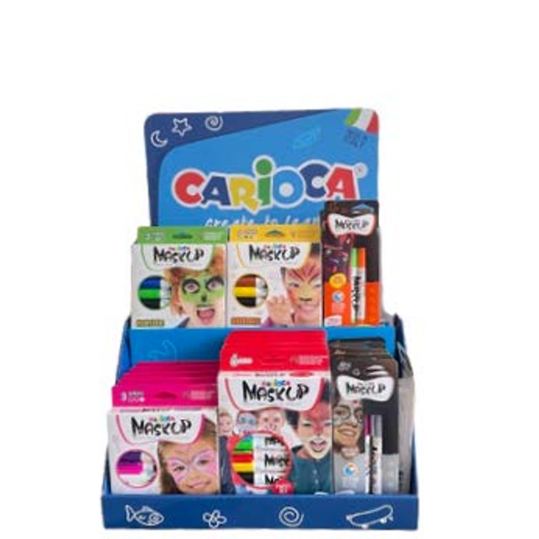 Carioca Mask Up Expositor con 32 Packs de Maquillaje para Fiestas Surtidos 1