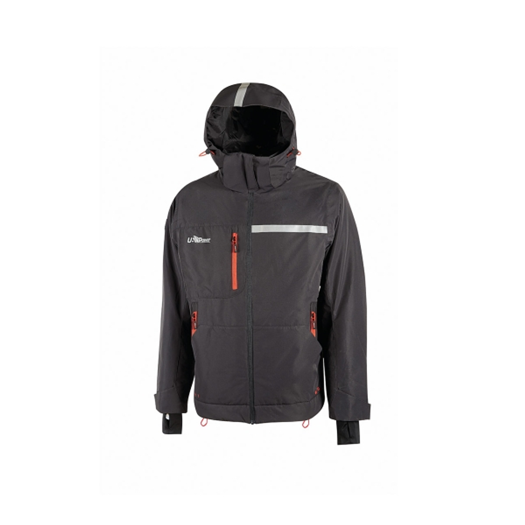 Upower Wink Chaqueta de Trabajo de Invierno - Talla 3XL - Acolchado de Grafeno, Impermeable, Capucha Fija Regulable, Multibolsillos, Detalles Reflecta 1