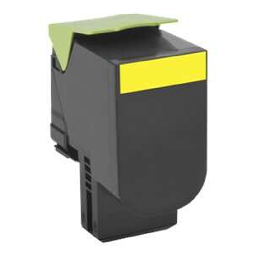 Lexmark CX410/CX510 Amarillo Cartucho de Toner Original - 80C2HY0/80C2HYE/802HY 1