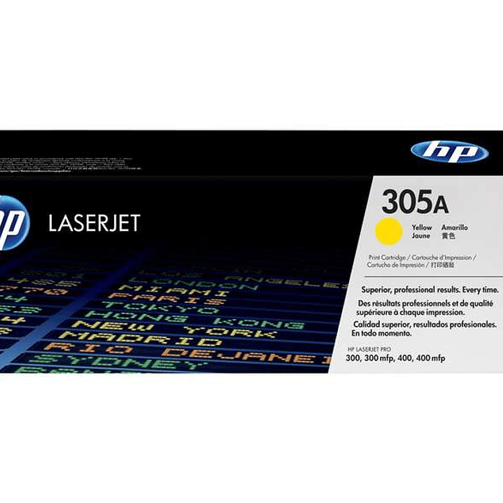 HP CE412A Amarillo Cartucho de Toner Original - 305A 1