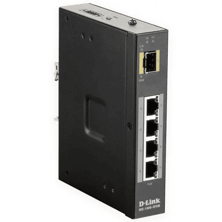 D-Link Switch Industrial No Gestionable 4 Puertos Gigabit PoE 120W + 1 Puerto SFP 1