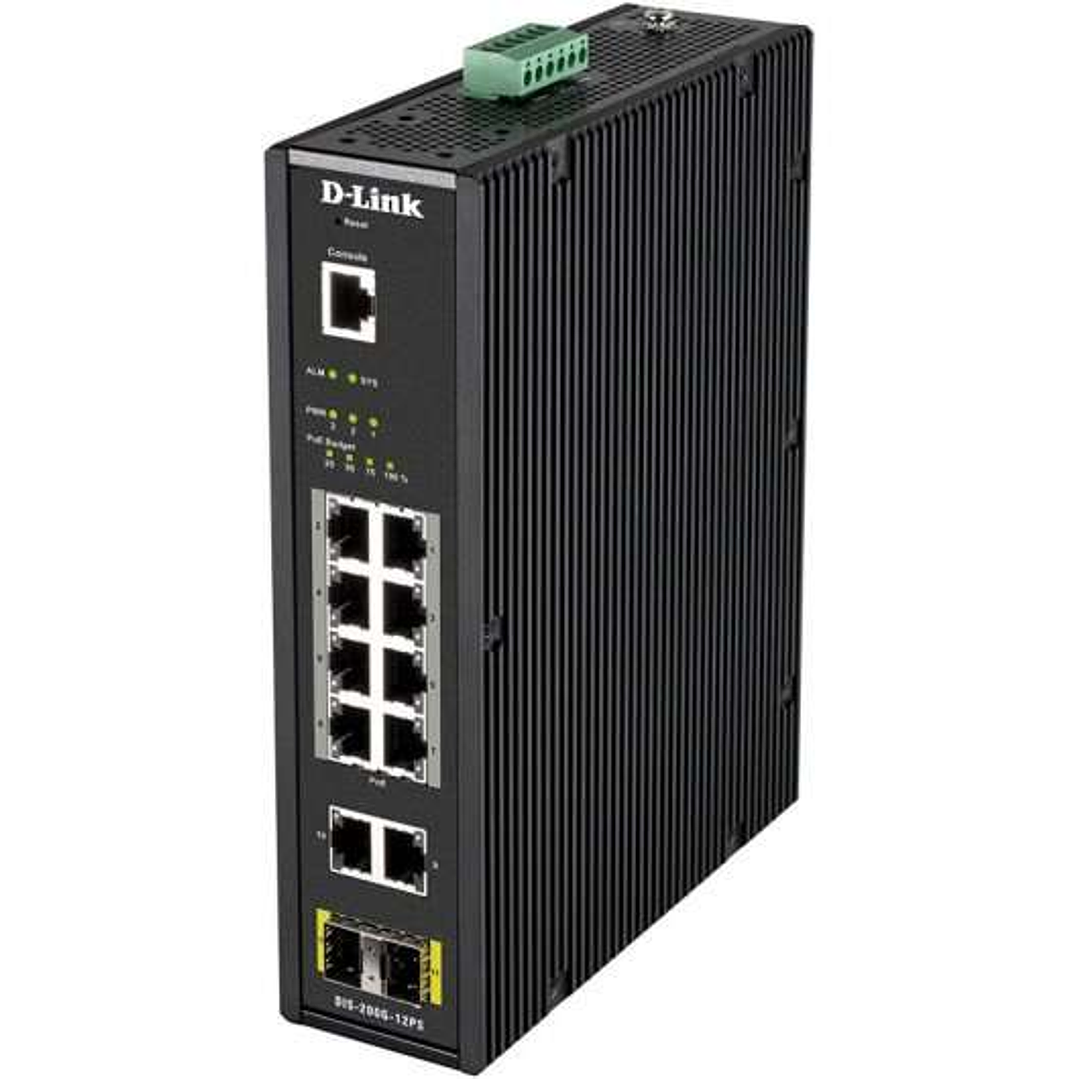 D-Link Switch Industrial 12 Puertos Gigabit + 2 SFP 1