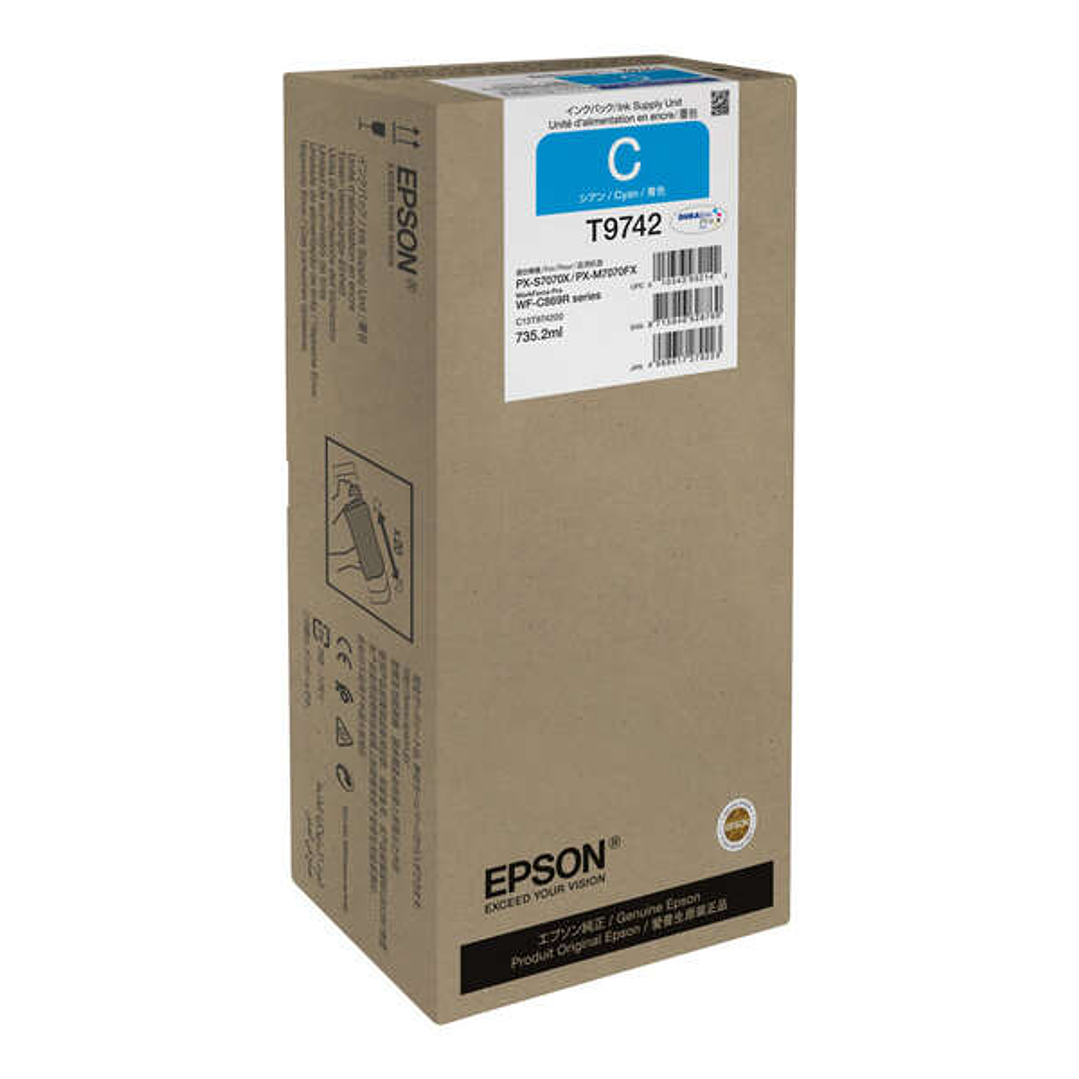 Epson T9742 Cyan Cartucho de Tinta Original - C13T974200 1