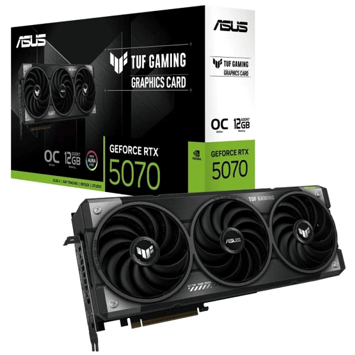 Asus GeForce RTX 5070 TUF Gaming OC Tarjeta Grafica 12GB GDDR7 Reflex 2 RTX AI DLSS4 1