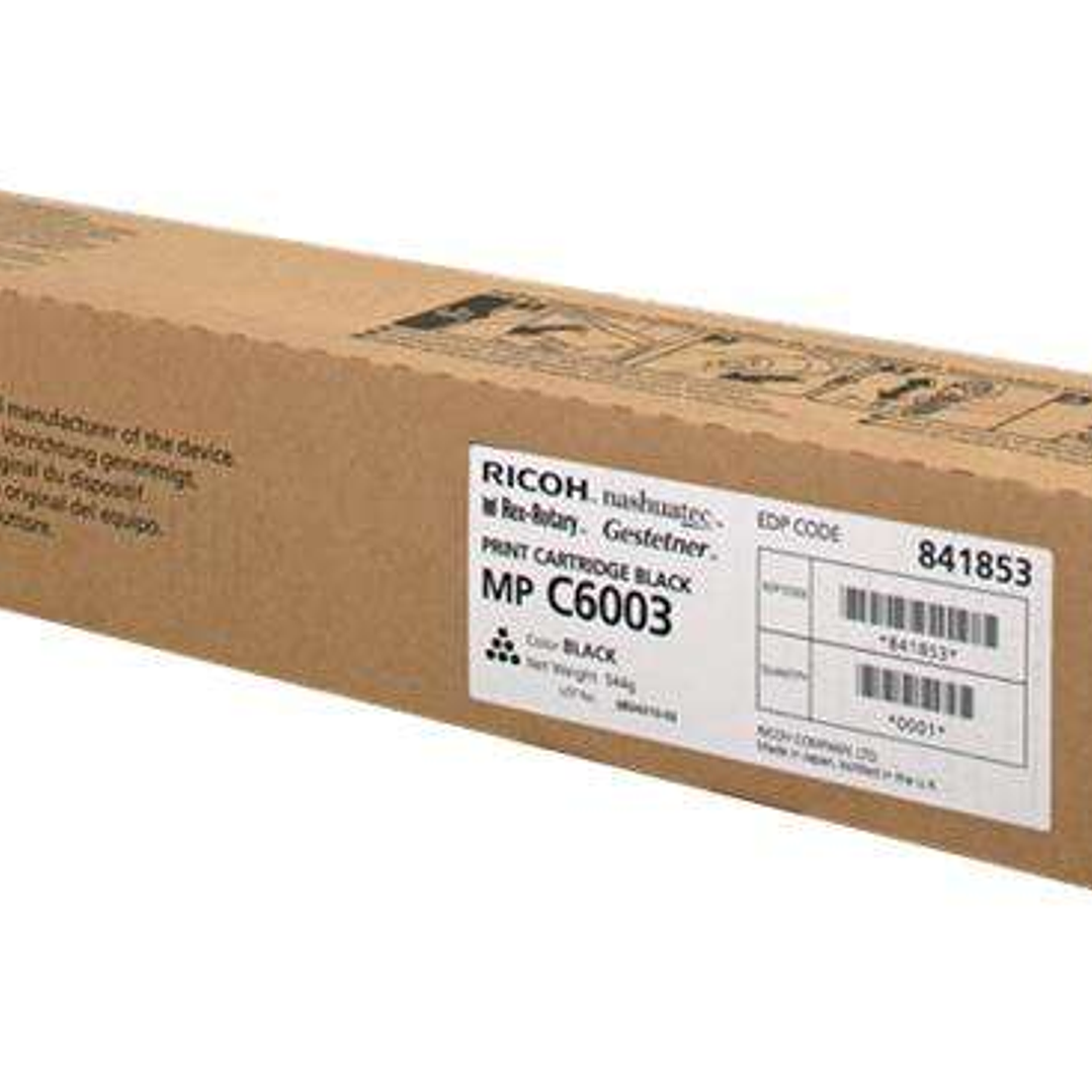 Ricoh Aficio MP-C4503/MP-C5503/MP-C6003 Negro Cartucho de Toner Original - 841853 1