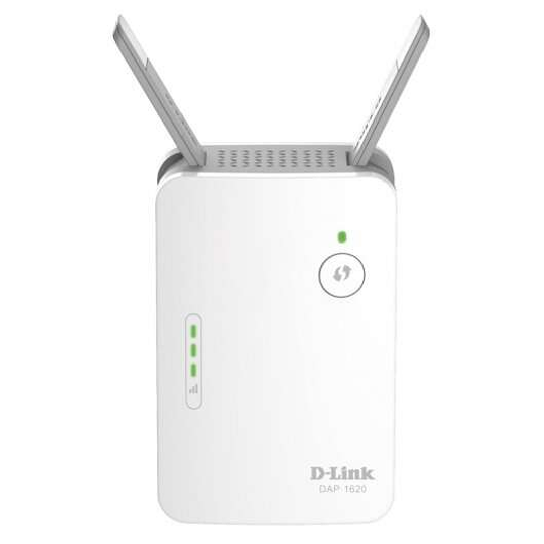 D-Link Repetidor WiFi AC1200 Doble Banda - Velocidad hasta 1000Mbps - Puerto RJ45 - 2 Antenas Externas - Boton WPS - Color Blanco 1