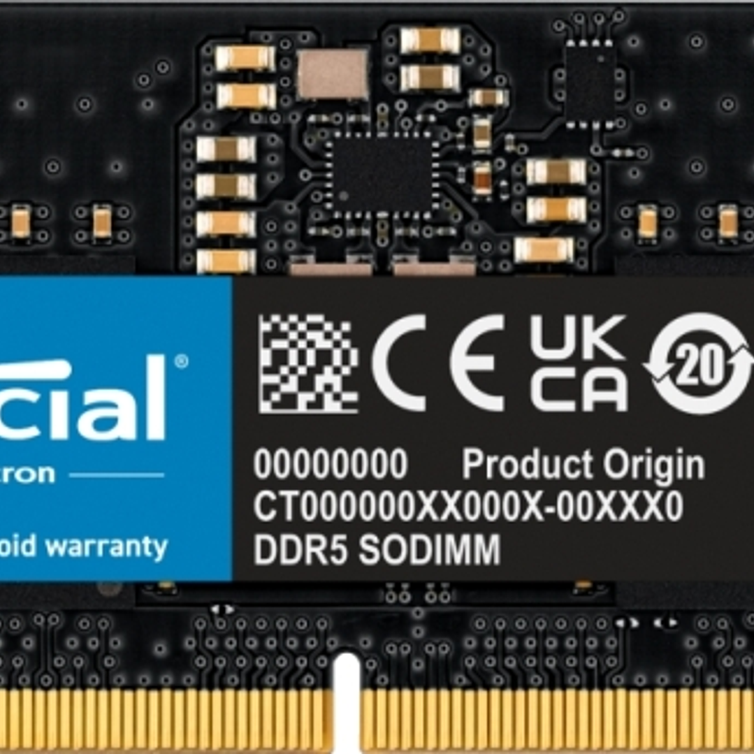 Crucial Memoria RAM DDR5 8GB 4800MHz CL40 SODIMM 1