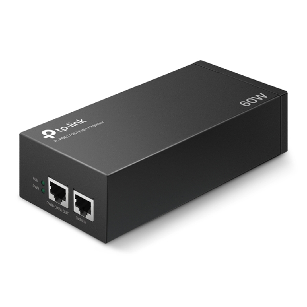 TP-Link Inyector PoE++ - 2 Puertos Gigabit - Hasta 60W - Plug & Play 1