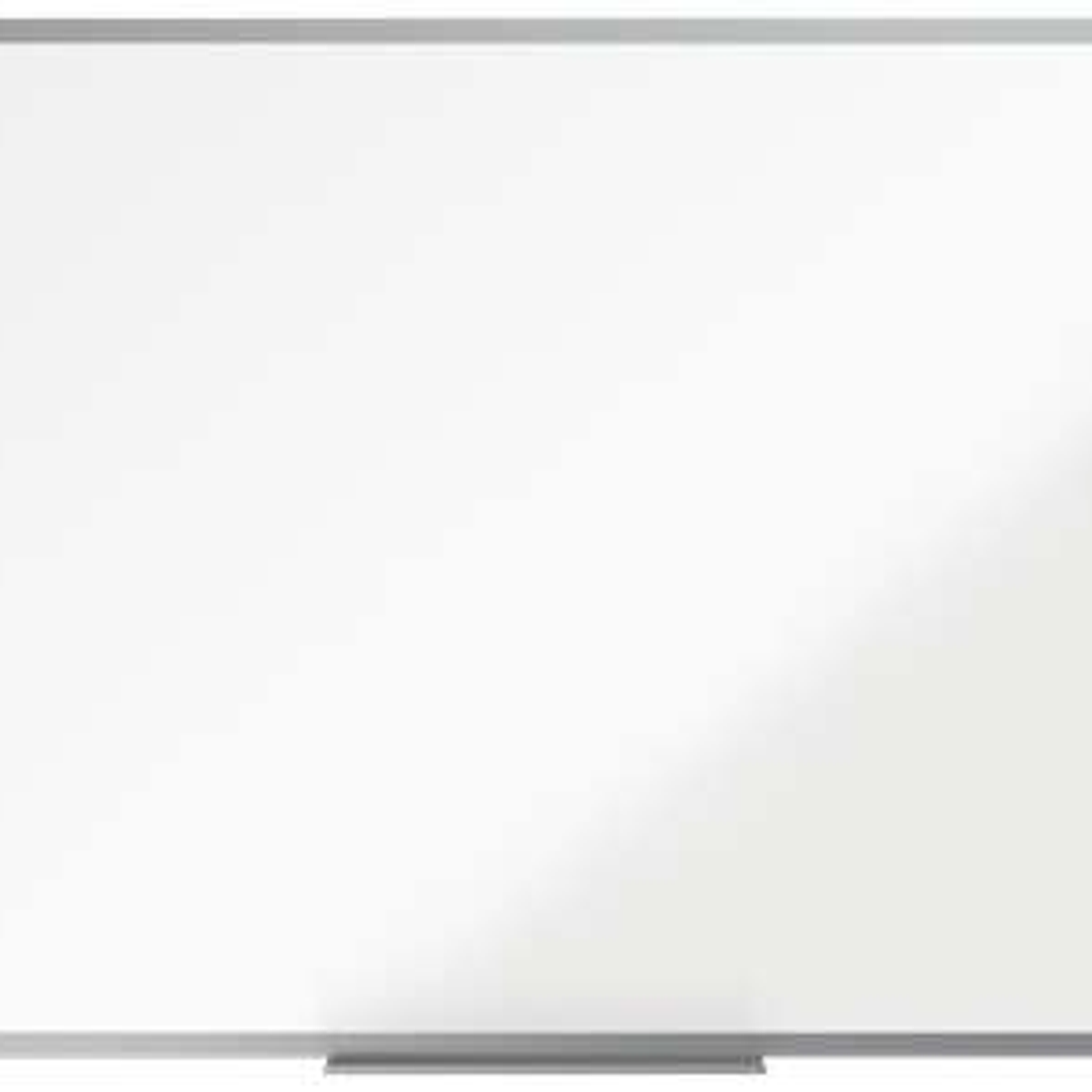 Nobo Essence Pizarra Magnetica de Acero 900x600mm - Marco de Aluminio Anodizado - Bandeja para Rotuladores - Color Blanco 1