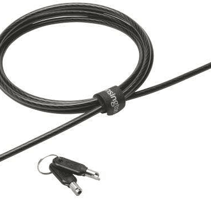 Kensington N17 Candado con Llave para Ordenadores Portatiles Dell - Cabezal Resistente - Tecnologia Hidden Pin - Cable de Acero Al Carbono - Plata 1