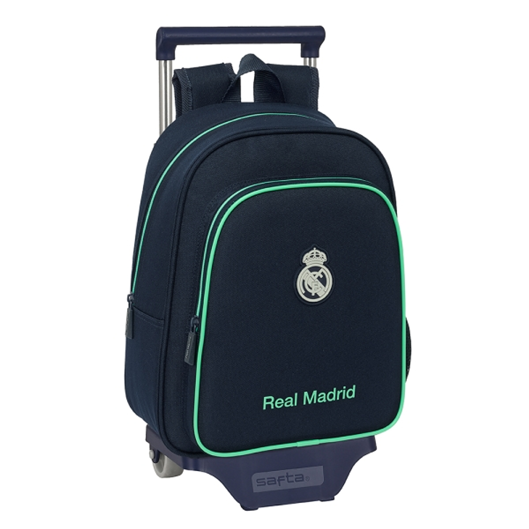 Safta Real Madrid 2ª Equipacion 25/26 Mochila con Carro - Portabotellas - Hombreras Ergonomicas - Bolsillo Frontal - Asa Superior - Mochila Extraible  1