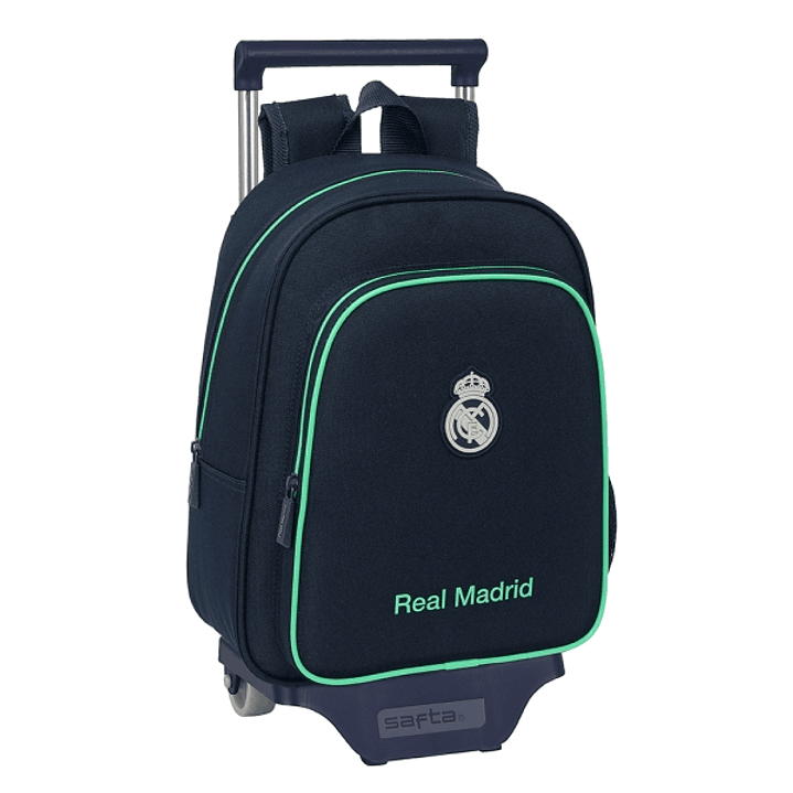 Safta Real Madrid 2ª Equipacion 25/26 Mochila con Carro - Portabotellas - Hombreras Ergonomicas - Bolsillo Frontal - Asa Superior - Mochila Extraible  1