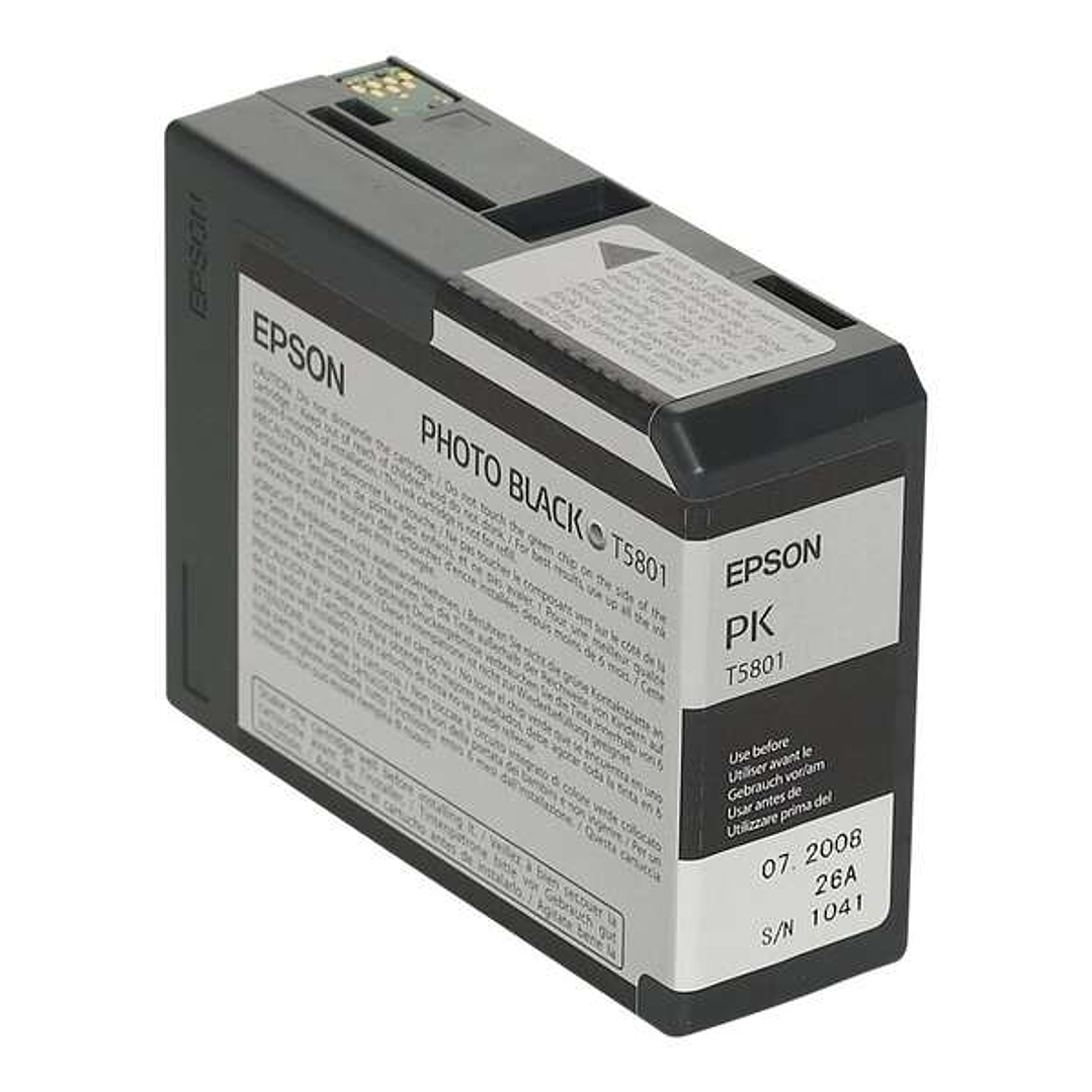 Epson T5801 Negro Photo Cartucho de Tinta Original - C13T580100 1
