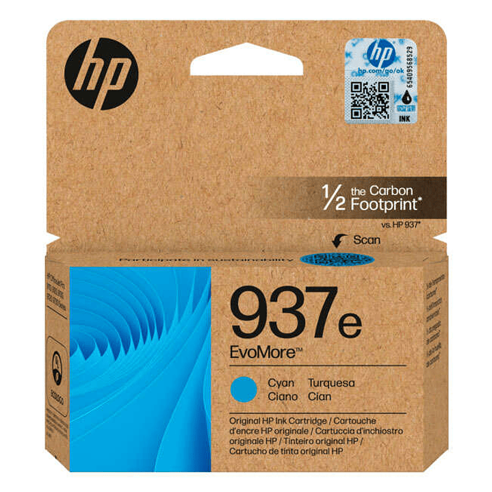 HP 937e XL Cyan Cartucho de Tinta Original - 4S6W6NE 1