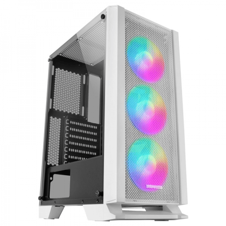 Mars Gaming MC-C Semitorre Gaming - Iluminacion FRGB - Ventana Cristal Templado - Soporte Refrigeracion Liquida - Compatible ATX/mATX/mini-ITX - Color 1