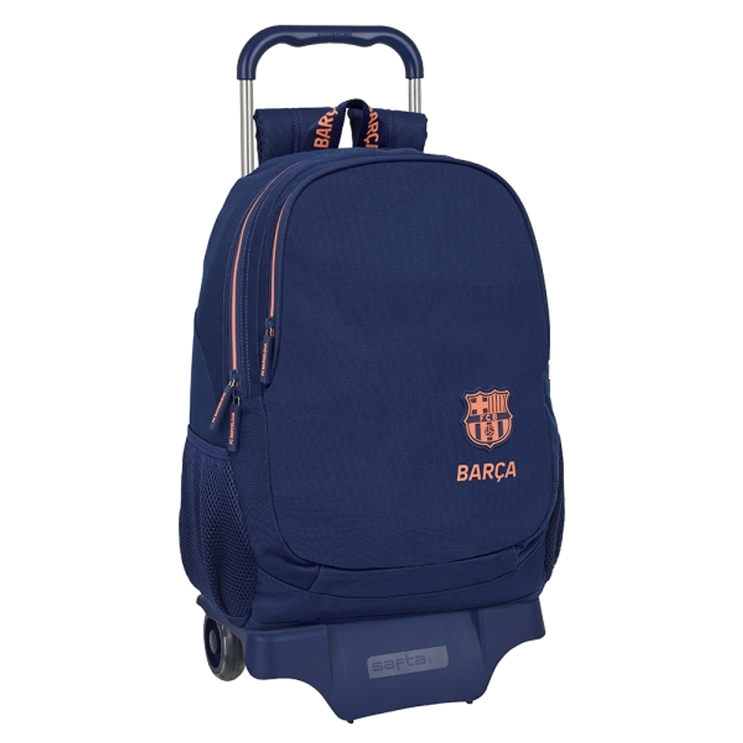 Safta F.C.Barcelona 2ª Equipacion Mochila con Carro - Portabotellas - 2 Compartimentos - Tirador Doble - Hombreras y Espalda Acolchadas - Mochila Extr 1
