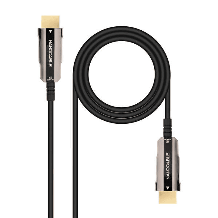 Nanocable Cable HDMI v2.0 AOC Macho a HDMI v2.0 Macho 20m - 4K@60Hz 18Gbps - Color Negro 1