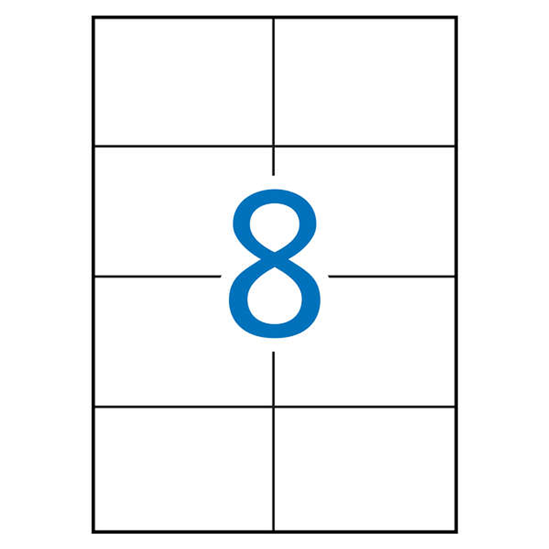 Apli Etiquetas Blancas Permanentes para Laser 105.0 x 74.0mm 250 Hojas 1