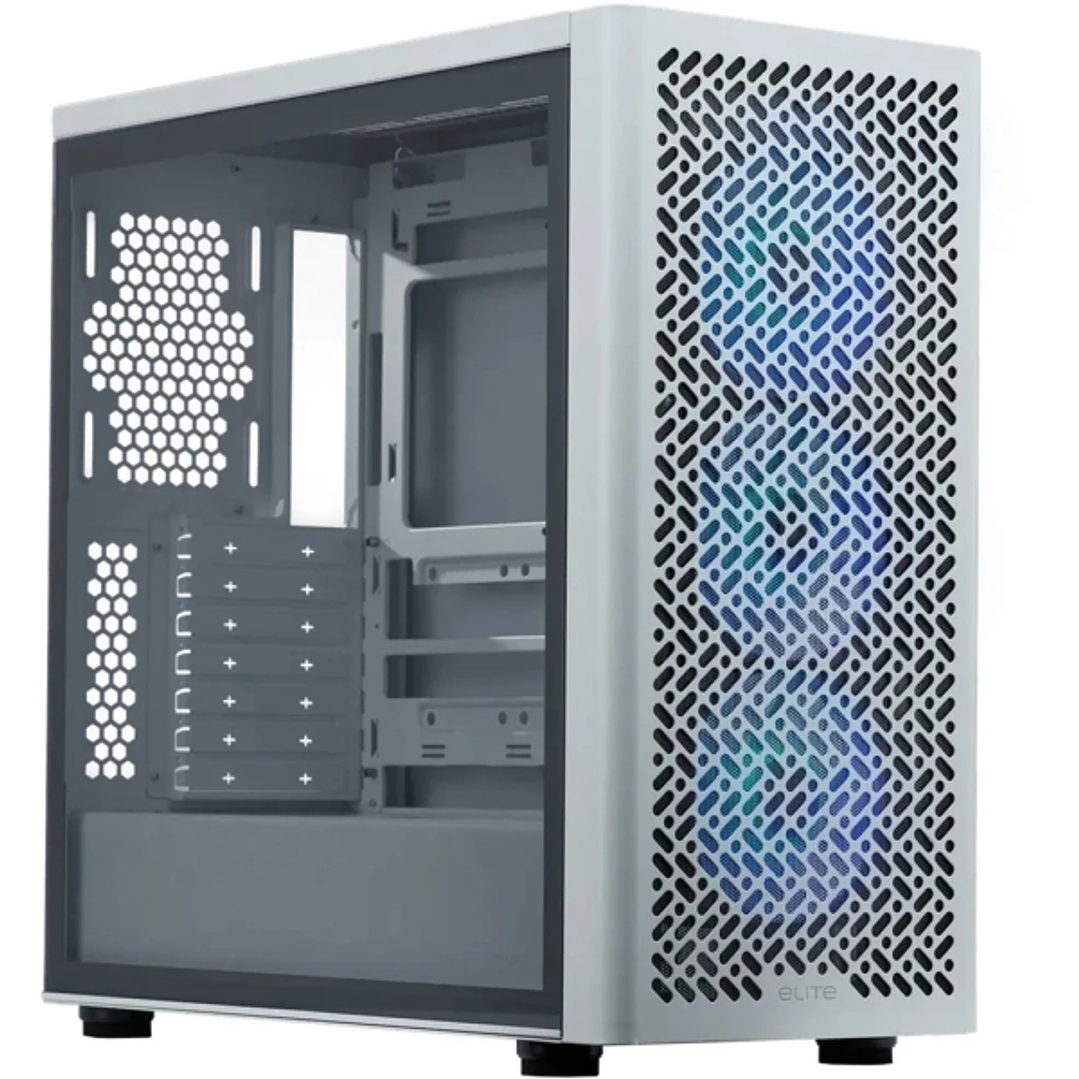 Cooler Master Elite 502 Caja Torre E-ATX - 3 Ventiladores 120mm RGB - Ventana Lateral - Gestion de Cables - Audio - 1xUSB-A - 1xUSB-C - 474x230x481mm  1