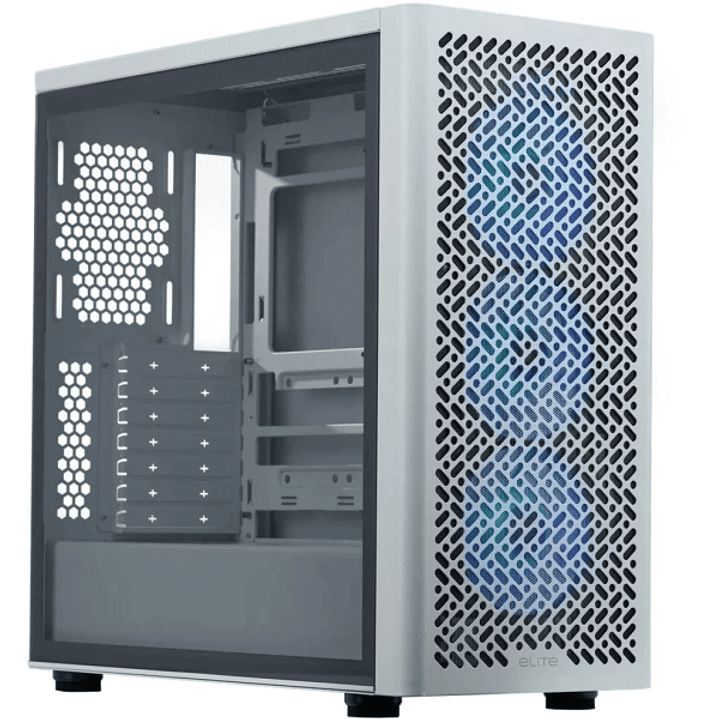 Cooler Master Elite 502 Caja Torre E-ATX - 3 Ventiladores 120mm RGB - Ventana Lateral - Gestion de Cables - Audio - 1xUSB-A - 1xUSB-C - 474x230x481mm  1
