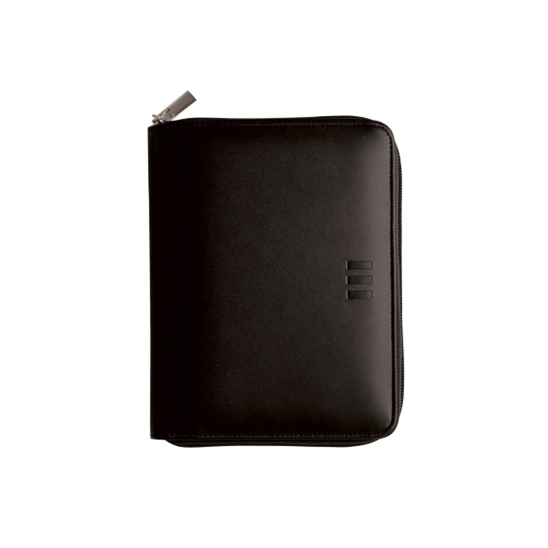 Finocam Open Pol Agenda Organizador en Catalan - Anual 2026 - Cierre de Cremallera - Formato 1000 - 205x43x249mm - 1 Dia por Pagina - Color Negro 1