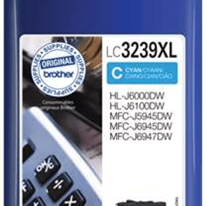 Brother LC3239XL Cyan Cartucho de Tinta Original - LC3239XLC 1