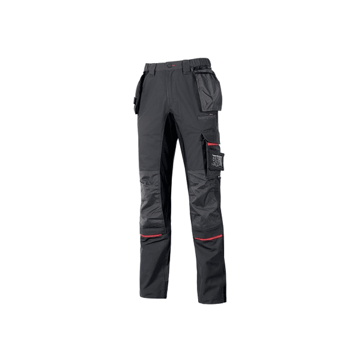 Upower Race Pantalon - Talla 50 - Multiples Bolsillos Desmontables, Refuerzos en Cordura, Detalles Reflectantes, Proteccion DPI1, Costuras Triples, Aj 1