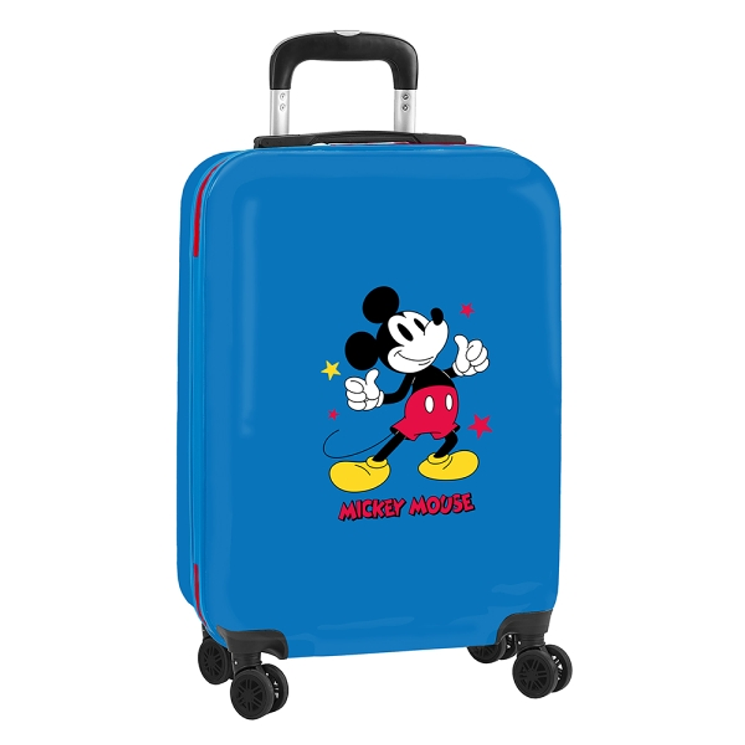 Safta Mickey Mouse Only One Maleta Trolley de Cabina 20 - Cierre con Candado - Compartimentos con Cremallera - Asa Flexible de PVC - Ajustable - ABS  1