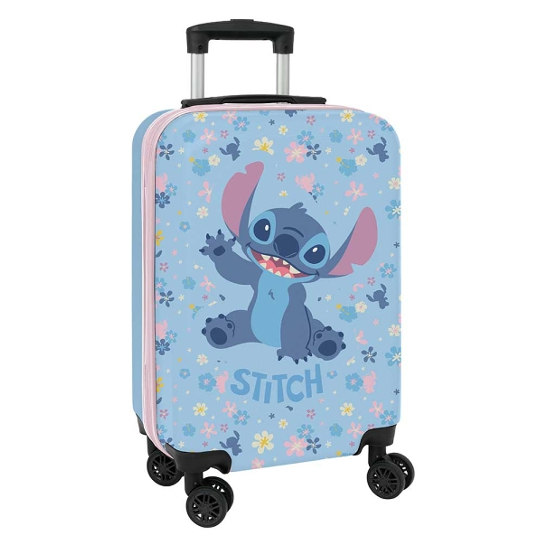 Safta Stitch Happy Maleta Trolley de Cabina 20 - Cierre con Candado - Bolsillo de Red - Panel con Cremallera - Cintas con PVC - Asa de PVC Flexible - 1